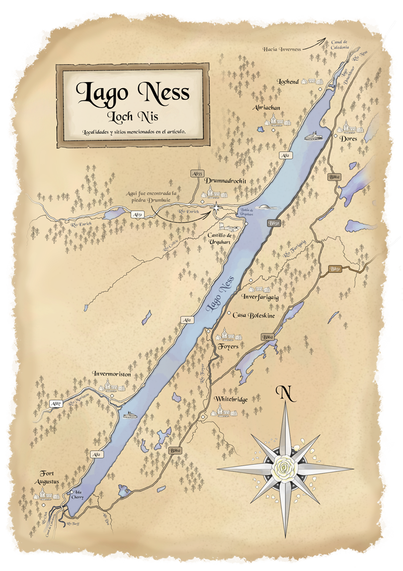 Mapa del Lago Ness
